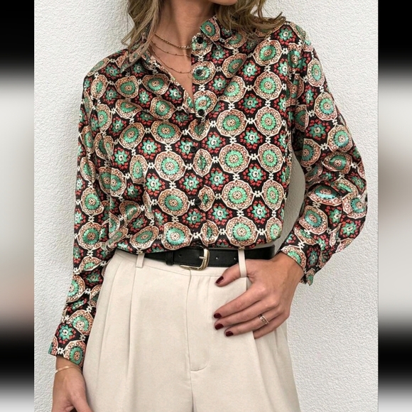 All-Over Printed Long Sleeve Shirt - Picture 3 of 4